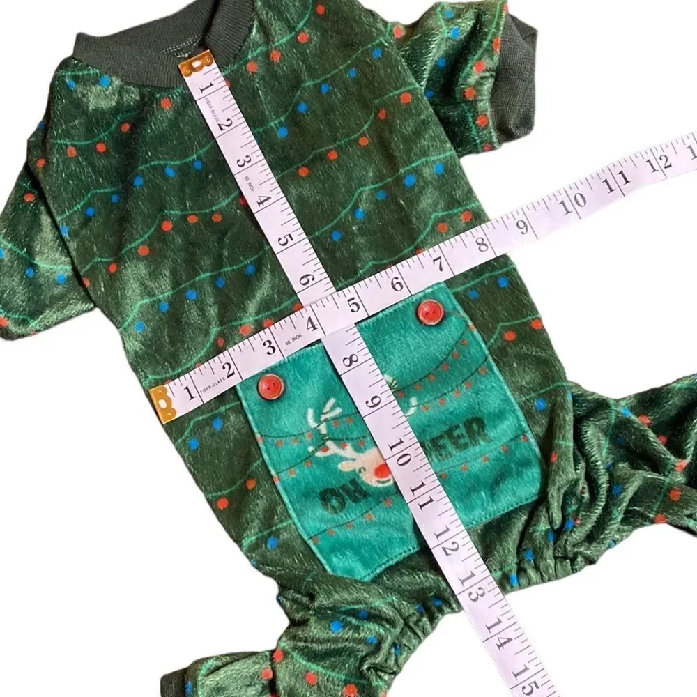 'OH DEER' Christmas Holiday Dog Pajamas